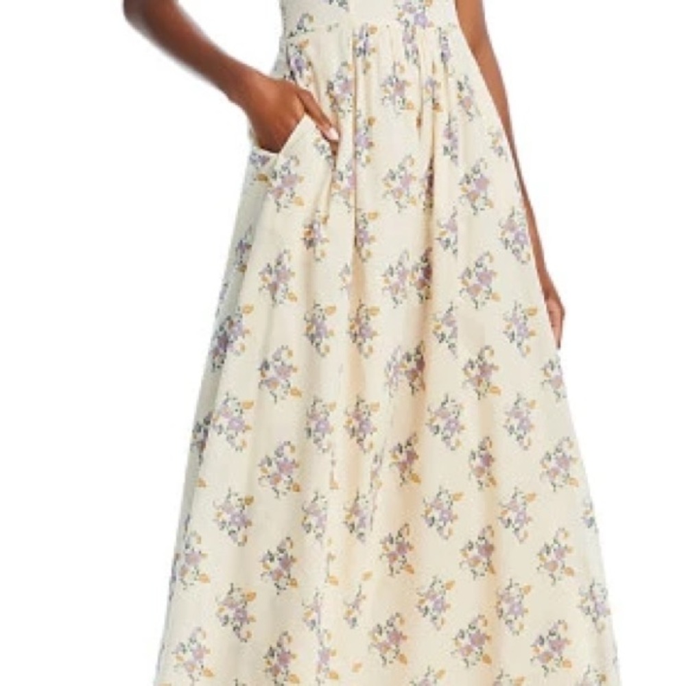 Patrons of Peace Floral Cream Maxi Dress